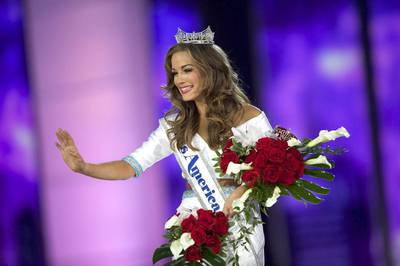 Miss Georgia Betty Cantrell reacts. Reuters