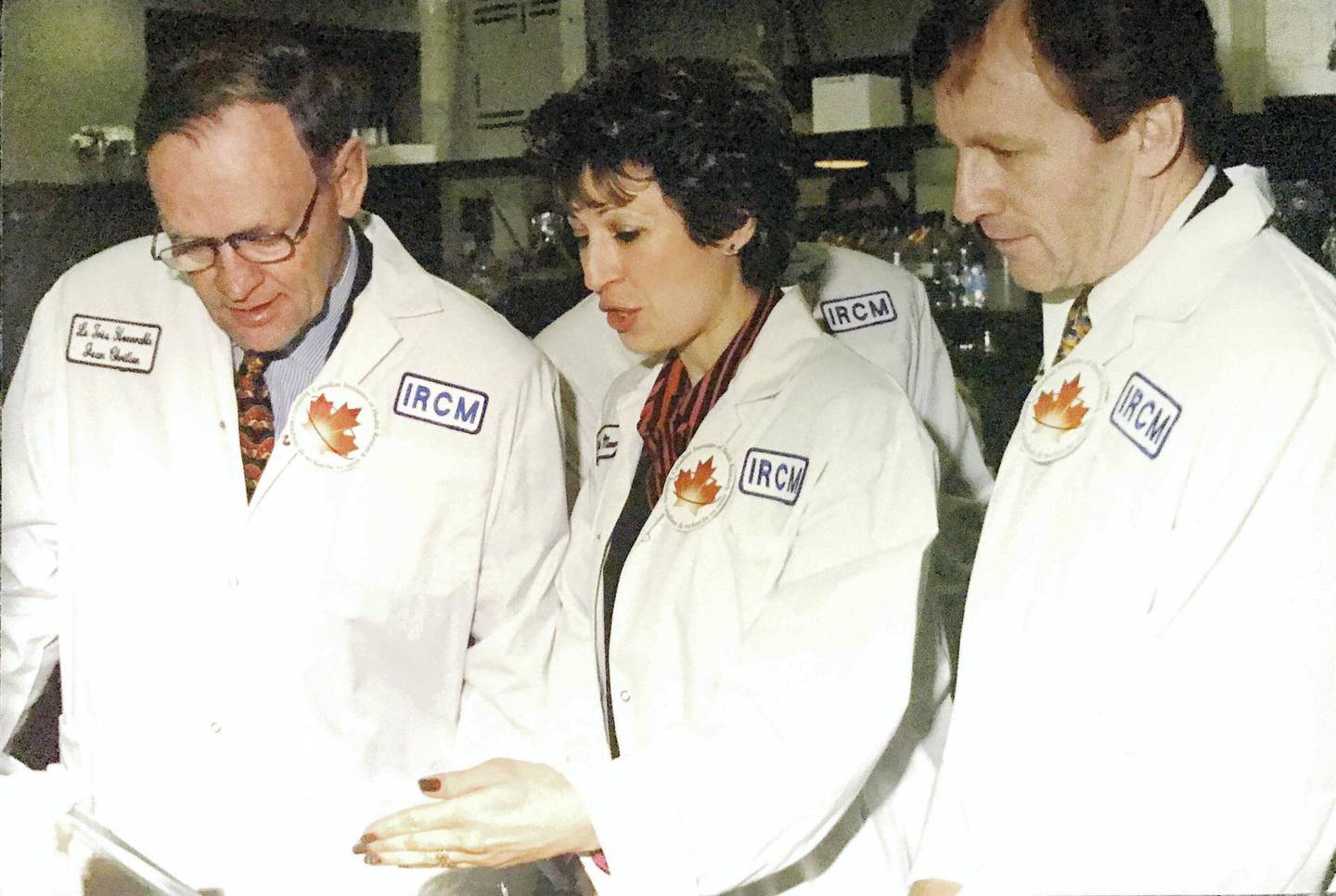 Dr Nemer at the Clinical Research Institute in Montreal in the late 1990s with the then Canadian Prime Minister Jean Chretien and Health Minister Allan Rock.