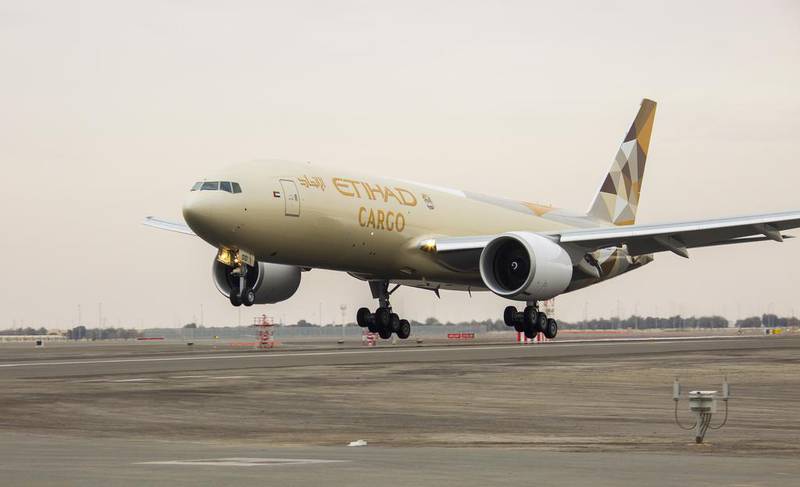 Etihad Cargo flight EY972 was travelling across India when its crew indicated a general emergency. Photo: Etihad Airways