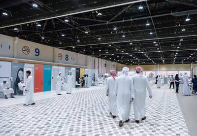 Abu Dhabi, United Arab Emirates, August 6, 2020.  A busy day at the ADNEC volunteer facility. Victor Besa /The NationalSection: NAReporter:  Shireena Al Nowais