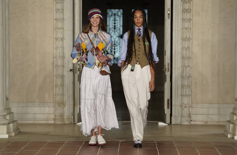 The show featured several Ralph Lauren lines, including menswear and childrenswear. AP