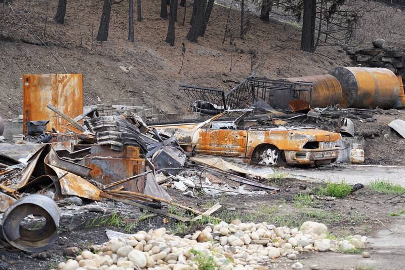 A burned out car in Monte Lake, BC. Willy Lowry / The National