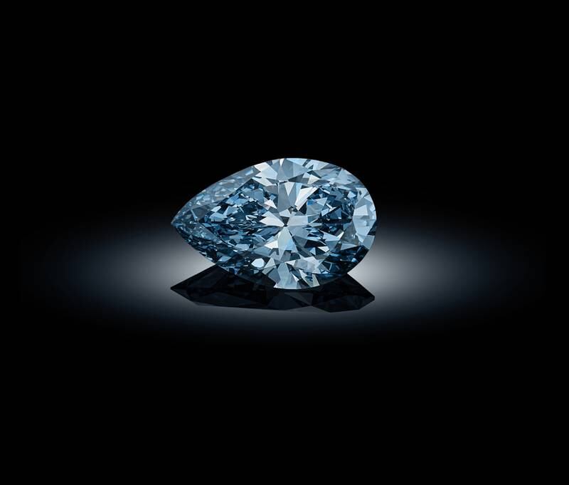 The 11.16 carat Bulgari Laguna Blu stone, which is predicted to fetch more than $25 million at auction. Sotheby's
