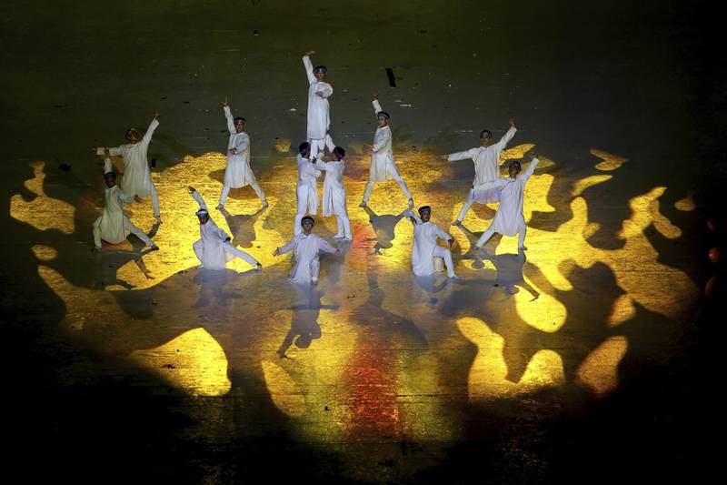 Dancers perform during the opening ceremony of the Southeast Asian Games that will run until May 23 in Hanoi and 11 nearby provinces. AP