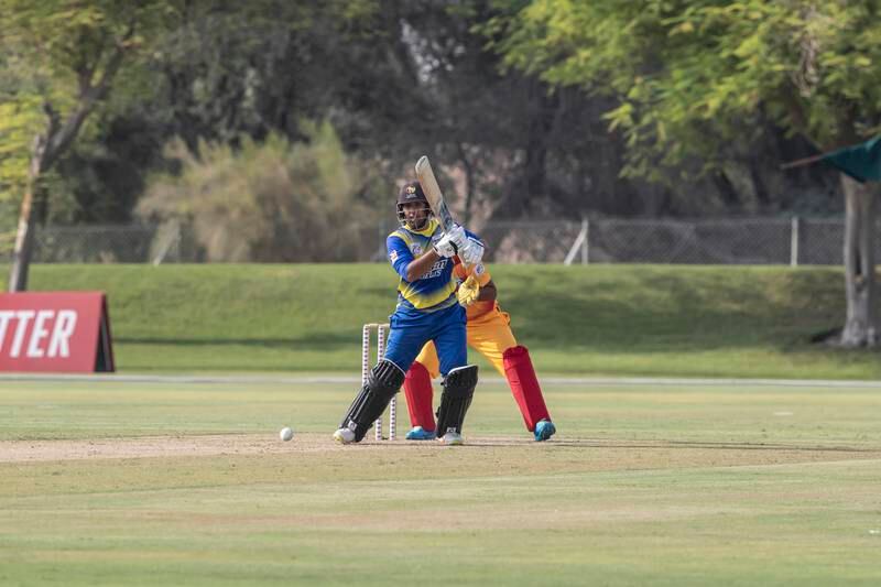 Alishan Sharafu reached 43 against Abu Dhabi on Wednesday afternoon, only for him to hit his 29th ball straight to a fielder and run.