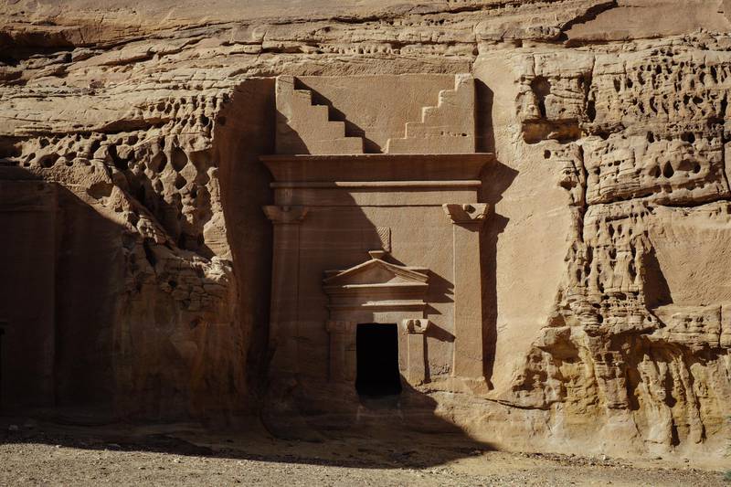 A still from 'The Architects of Ancient Arabia' shows Hegra, Al Ula, Saudi Arabia. Courtesy Discovery Channel
