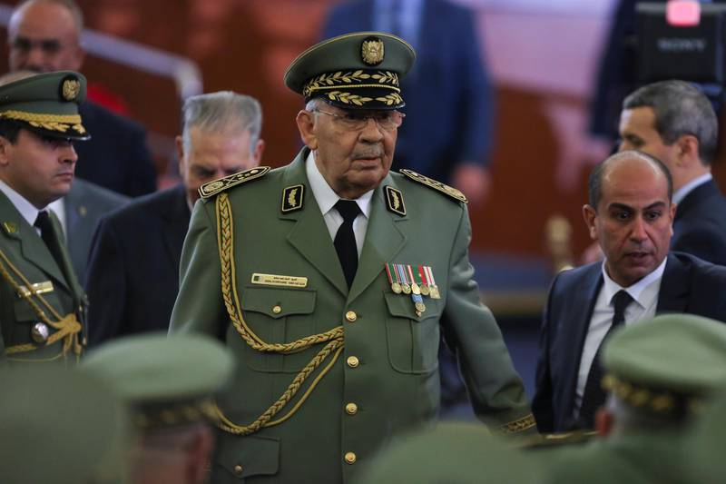 Algerian army's Chief of Staff, Lieutenant General Ahmed Gaid Salah attends newly elected Algerian President Abdelmadjid Tebboune's swearing-in ceremony in Algiers, Algeria December 19, 2019. REUTERS/Ramzi Boudina