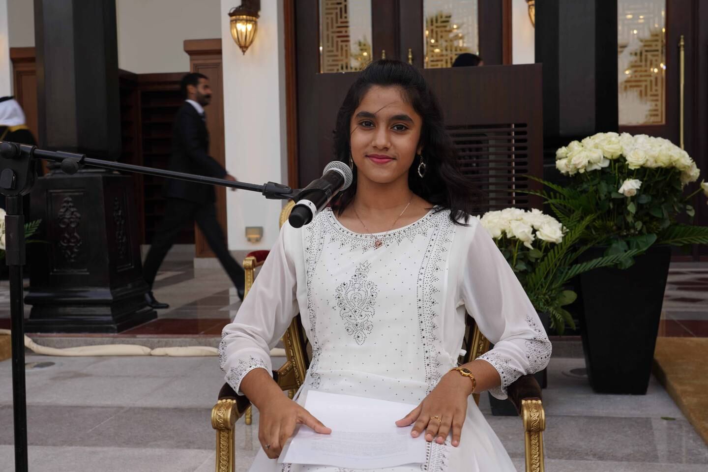 Rashel Dsouza, 12, who read from the Bible. Amy McConaghy / The National