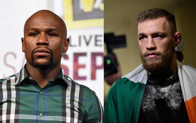 Floyd Mayweather and Conor McGregor. Composite from Getty Images