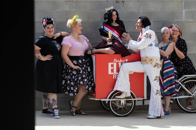 These fans in Parkes, Australia, are proof that Elvis lovers can be found in pretty much every corner of the globe. Getty Images