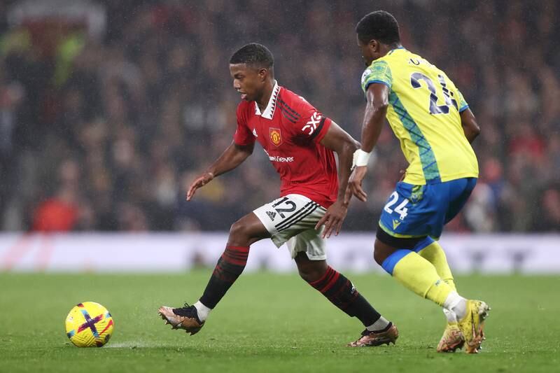 Tyrell Malacia – 7. Volleyed a shot which hit the post after 5 and tackled well as Forest probed forward after 12. Another excellent tackle before United’s second goal. Good night for confidence. Booked. 
Getty