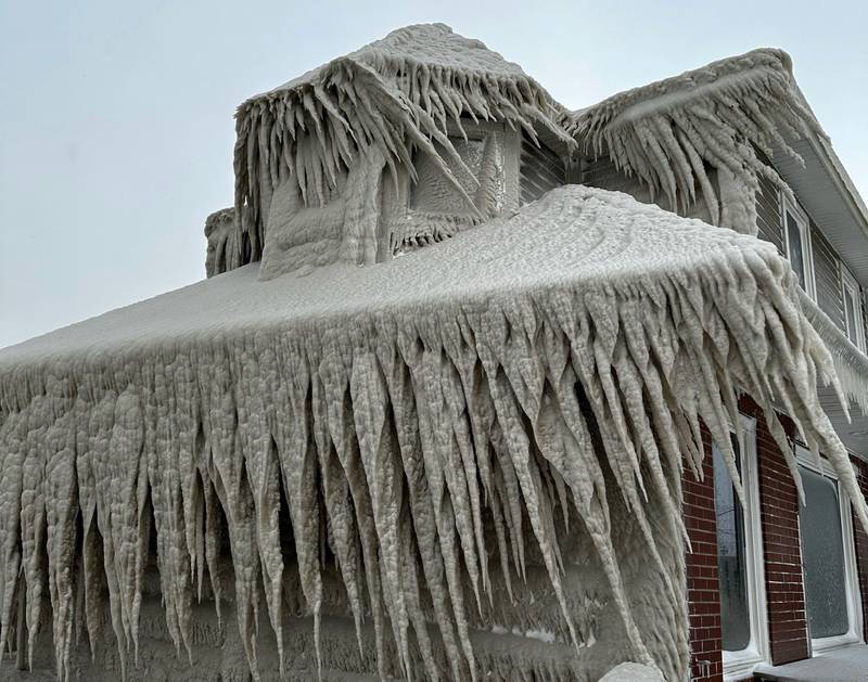 Hoak's restaurant in Hamburg, New York. A blizzard has covered large parts of the US in ice and snow. Reuters
