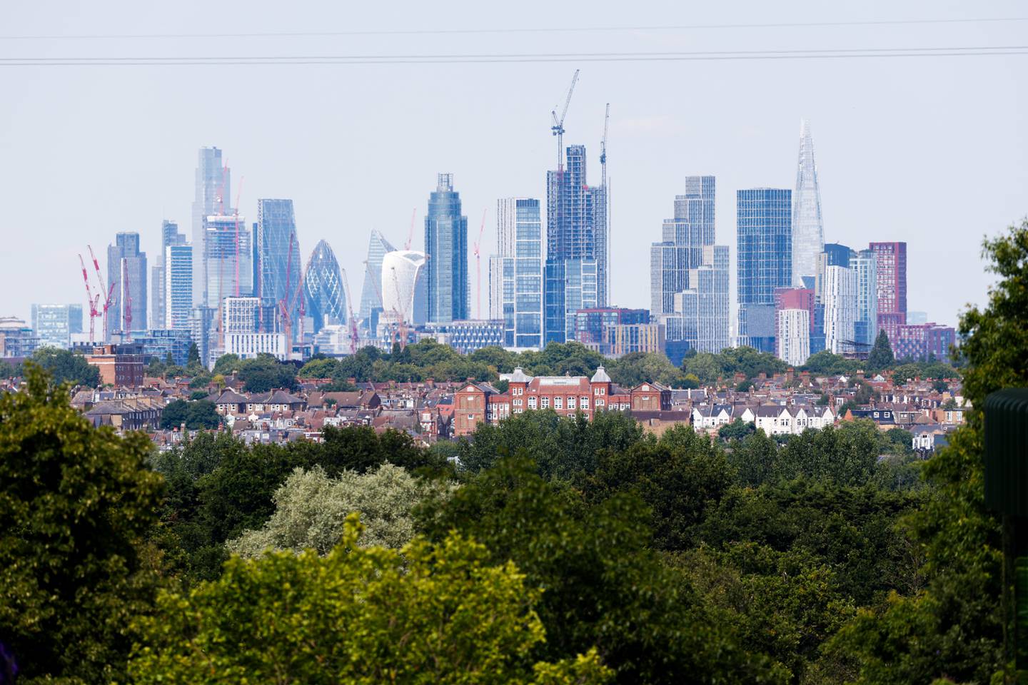 The London Skyline. Inflation pressure is gaining a foothold in Britain's economy. 
