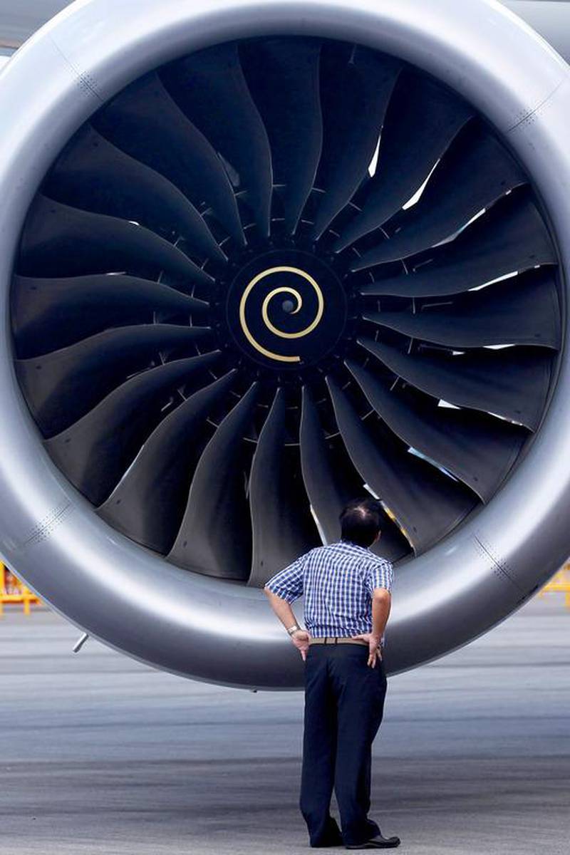 Rolls-Royce spends US$1 billion annually on research and development of its aircraft engines. Above, a Rolls-Royce engine fitted on a Boeing 787 Dreamliner. Chris McGrath / Getty Images