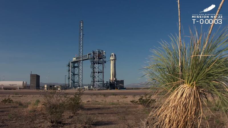 The rocket launched from a spaceport in West Texas. Photo: Blue Origin