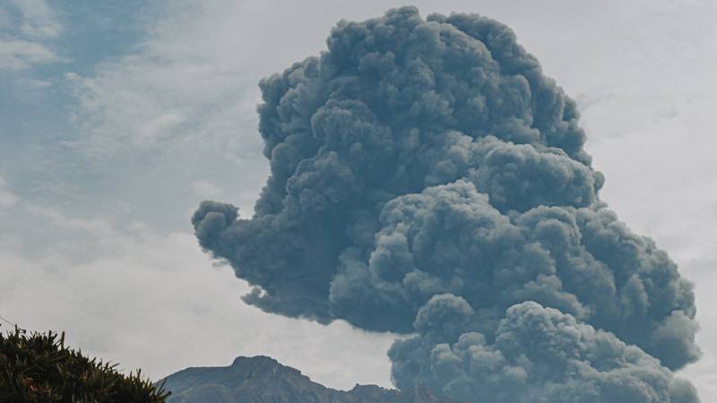An image that illustrates this article Japan's Sakurajima volcanic sends plumes of ash into air as it erupts
