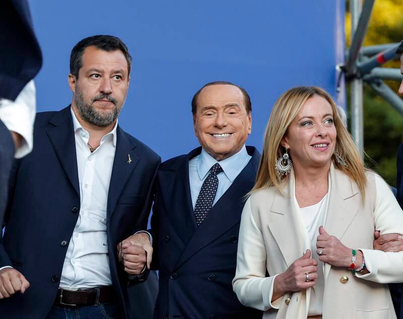Matteo Salvini, Silvio Berlusconi and Giorgia Meloni seem set to form Italy’s next coalition government leadership. EPA