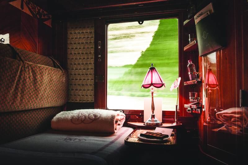 Inside the Historic Cabins onboard the Venice Simplon-Orient-Express. Photo: Belmond