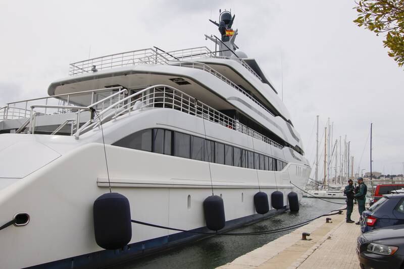 The 'Tango' belongs to Renova Group chief Viktor Vekselberg and was seized in the port of Palma de Mallorca, Spain. EPA