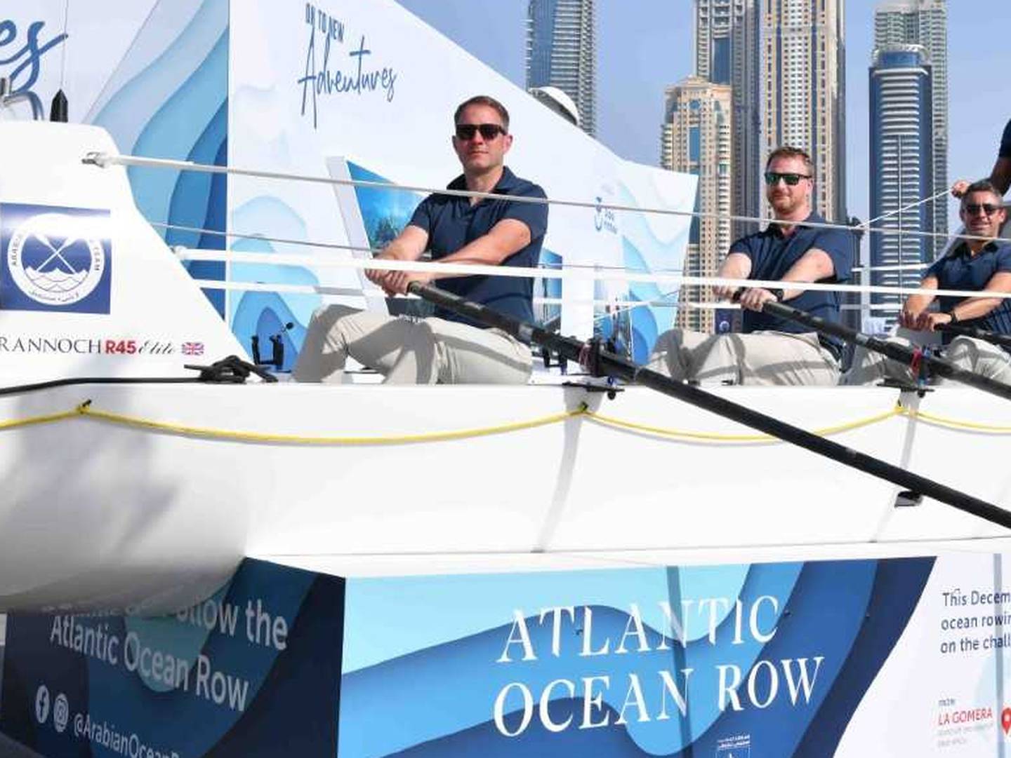 The Arabian Ocean Rowing Team has announced its plan to cross the Atlantic Ocean. Photo: The Arabian Ocean Rowing Team
