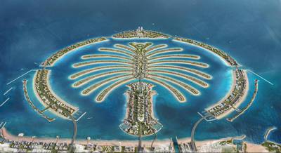 An artist's impression of Palm Jebel Ali. Its 110 kilometres of added coastline will eventually offer beachside living to 35,000 families. Photo: Dubai Media Office
