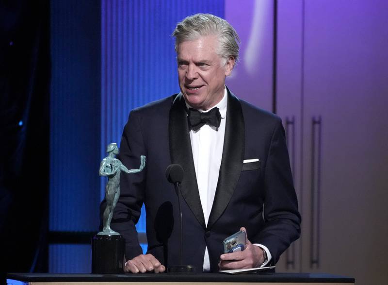 Christopher McDonald accepted the award for best actress in a comedy series on behalf of his co-star Jean Smart for Hacks. AP
