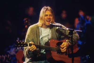 Kurt Cobain of Nirvana during the taping of MTV Unplugged. Getty Images
