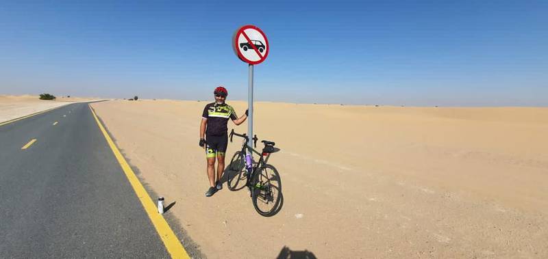 Ali Al Salihi owns a road bike worth Dh4,500. Courtesy: Ali Al Salihi