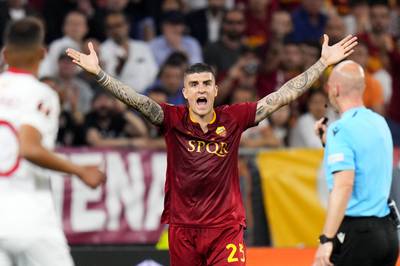 Gianluca Mancini - 5. Showed great vision to pick out Dybala for the opener. Unlucky to deflect Navas’s cross past Rui Patricio while trying to stop the cross from reaching Ocampos. Missed his penalty to give Roma the advantage.  AP 