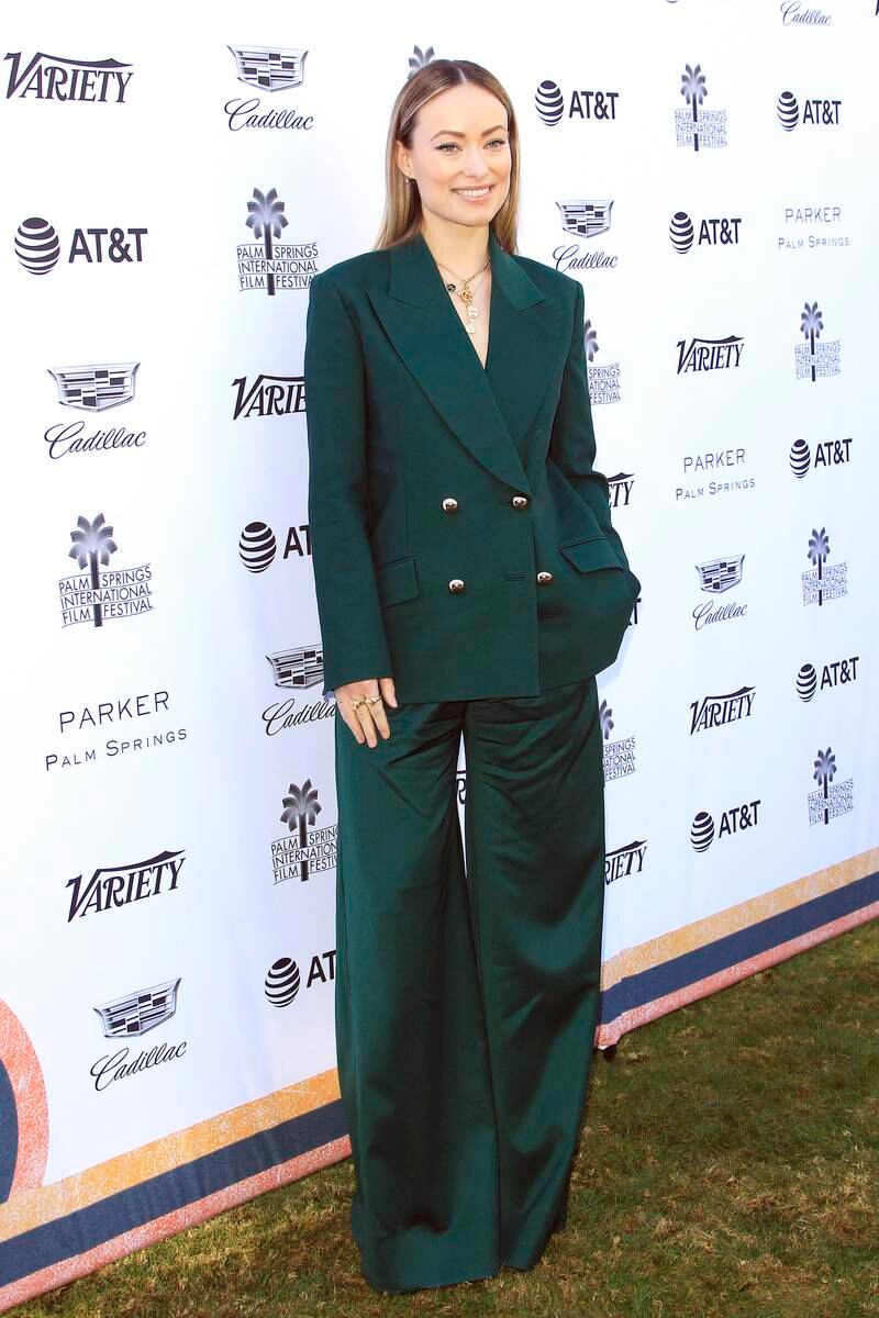 Olivia Wilde arrives in Erdem for the 2019 Palm Springs International Film Festival in Palm Springs, California, on January 4, 2019.