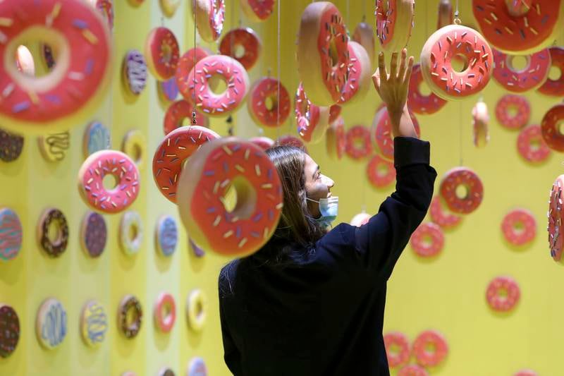 The doughnut room in the Dessert Museum at MOTN.