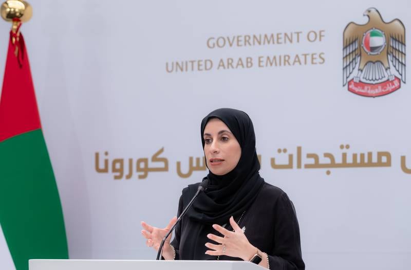 Dr Farida Al Hosani, spokeswoman for the Ministry of Health and Prevention. Photo: National Media Council