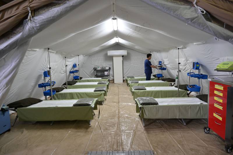 The floating hospital has 100 beds and also houses a plane, boat and ambulances to transport patients. Photo: Wam 