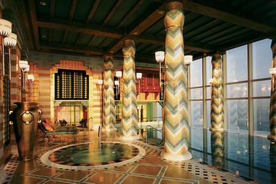 The Assawan Spa swimming pool inside the Burj Al Arab is pretty special. Courtesy Jumeirah Group
