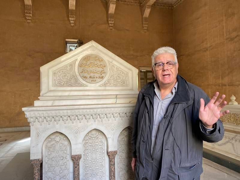 Dr Mostafa El Sadek, a professor of obstetrics and gynaecology at Cairo University, is part of a campaign to save the city’s historic cemeteries. Nada El Sawy / The National