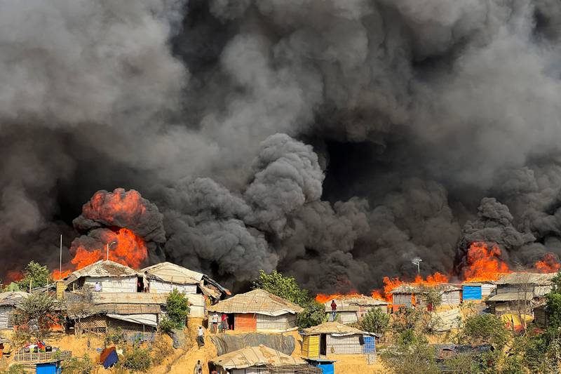 The fire destroyed more than 2,000 make-shift dwellings. Reuters