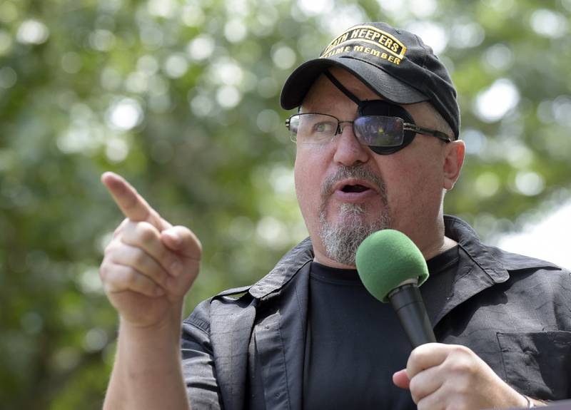 Stewart Rhodes is one of five members of the Oath Keepers standing trial on seditious conspiracy charges for their alleged roles in the January 6, 2021, attack on the US Capitol.  AP