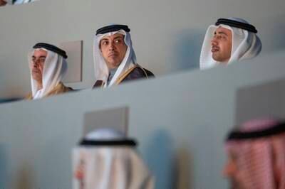 Sheikh Abdullah bin Zayed, Minister of Foreign Affairs and International Co-operation, Sheikh Mansour bin Zayed, UAE Deputy Prime Minister and Minister of Presidential Affairs, and Sheikh Saif bin Zayed, UAE Deputy Prime Minister and Minister of Interior.