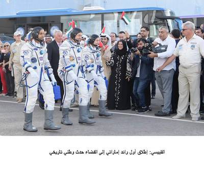 The rulers of the Emirates congratulated the UAE’s first astronaut on his historic journey to the International Space Station. Wam