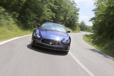 The prestige of owning the Maserati Ghibli (model pictured is the Q4) combats its shortcomings, taking on BMW and Mercedes. Courtesy of Maserati