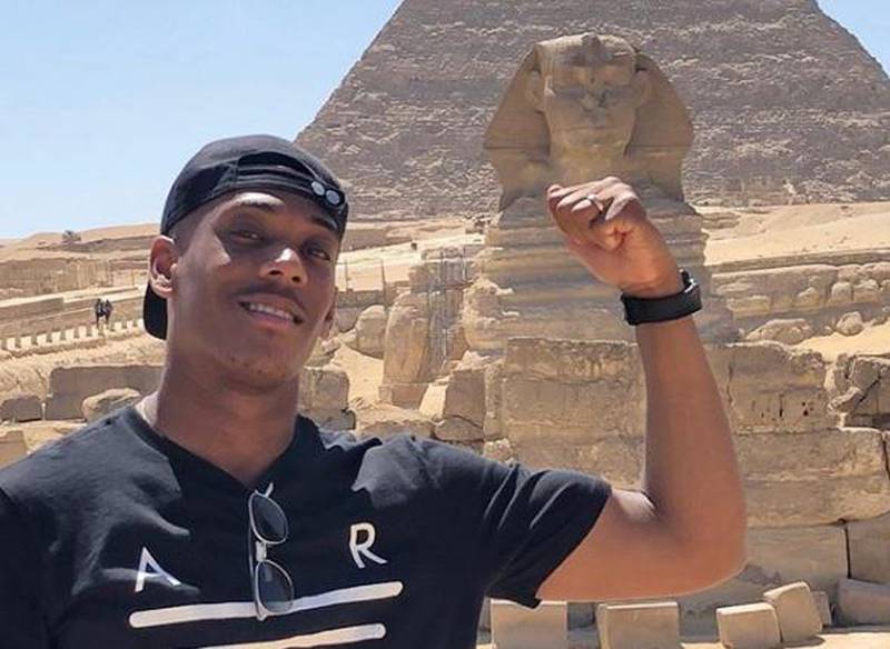 Martial also visited the Great Sphinx of Giza. Courtesy Anthony Martial / Instagram