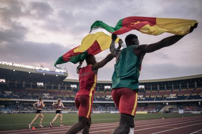 Competitors at the ninth Francophone Games in Kinshasa, Democratic Republic of the Congo. AFP