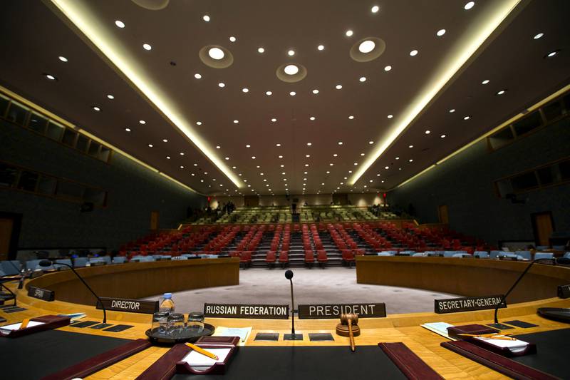 The Security Council chamber at the UN headquarters in New York. Reuters