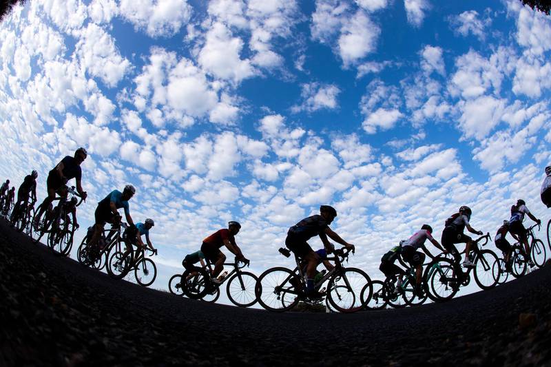 Competitors in the world's largest timed cycle race - the Cape Town Cycle Tour in South Africa - on Sunday, March 8. EPA