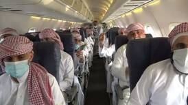 Plane carrying released Houthi prisoners arrives in Yemen from Saudi Arabia
