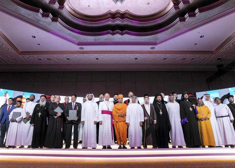 ABU DHABI, UNITED ARAB EMIRATES. 22 SEPTEMBER 2019. Places of Worship Awarding Ceremony. The Department of Community Development  will issue licences to 18 non-Muslim places of worship.(Photo: Reem Mohammed/The National)Reporter: Shireena Al Nowais Section: Na