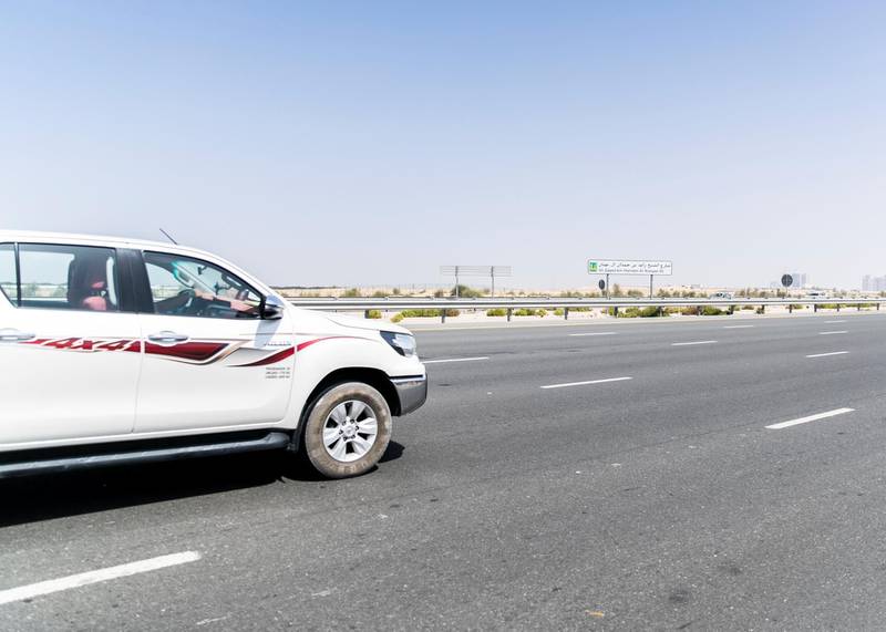 DUBAI, UNITED ARAB EMIRATES. 11 MARCH 2021. Villa community residents suffer from cars racing behind their villa, on Sheikh Zayed Bin Hamdan Al Nahyan street.Photo: Reem Mohammed / The NationalReporter: