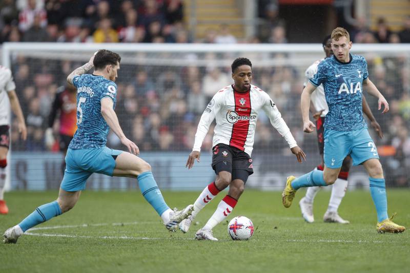 Kyle Walker-Peters - 5 His good range of passing was crucial in helping the Saints beat Spurs’ high press early in the game. Had a tough time against Ivan Perisic in the second half. AP