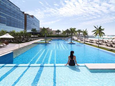4. Fairmont Bab Al Bahr offers poolside lounging and Khor Al Maqta views. Photo: DCT Abu Dhabi