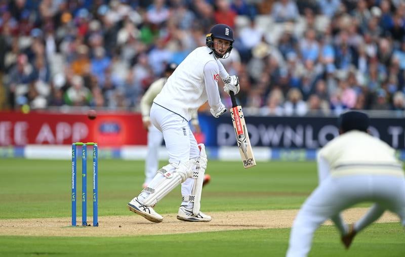 England batsman Zak Crawley edges to Shubman Gill. Getty